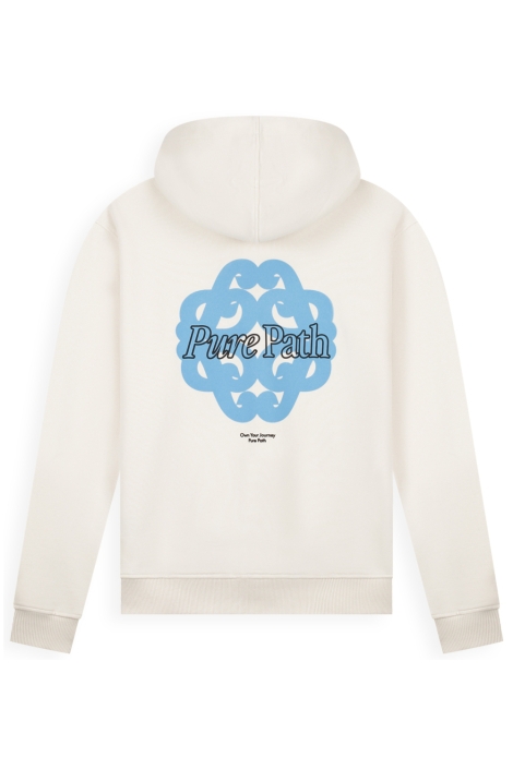 Pure Path witte heren sweater | Achteraanzicht