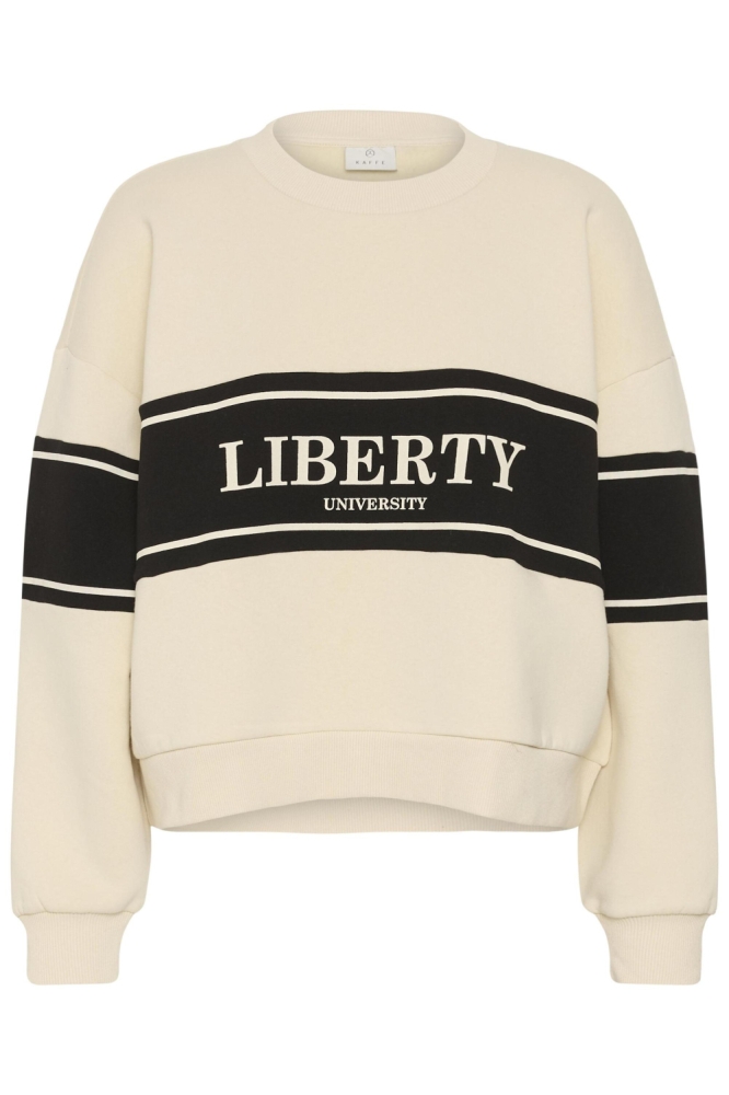 Kaffe ecru dames sweater | Vooraanzicht