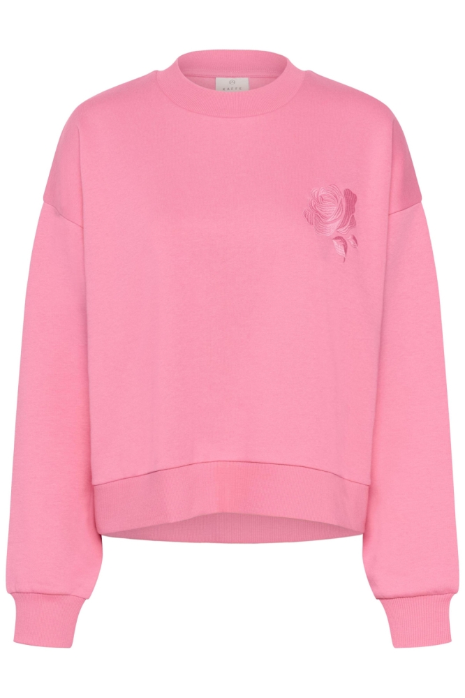 Kaffe roze dames sweater | Vooraanzicht