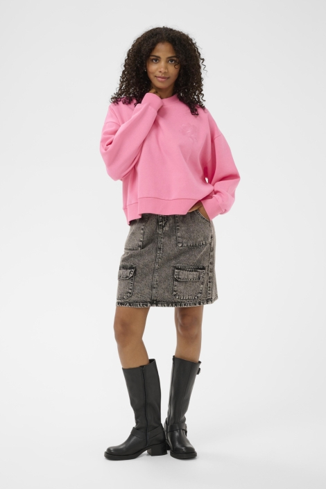 Kaffe roze dames sweater | Model