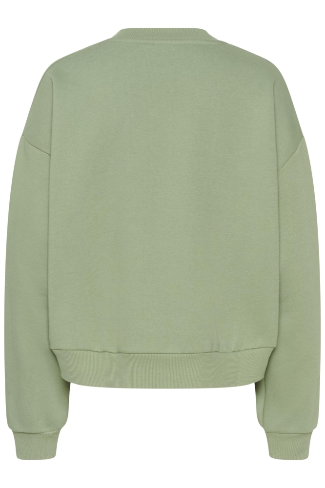 Kaffe groene dames sweater | Achteraanzicht