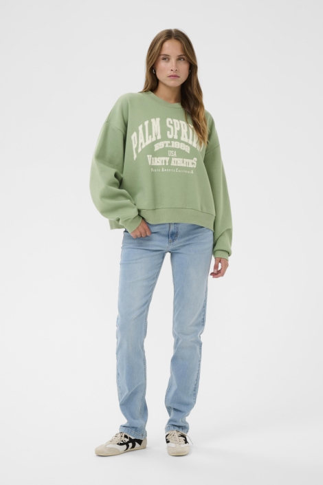 Kaffe groene dames sweater | Model