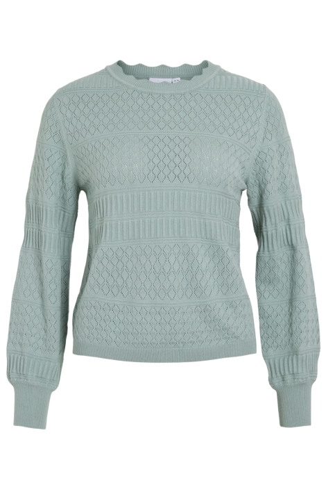 Vila groene dames trui | Vooraanzicht