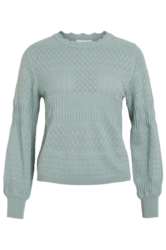 Vila groene dames trui | Vooraanzicht