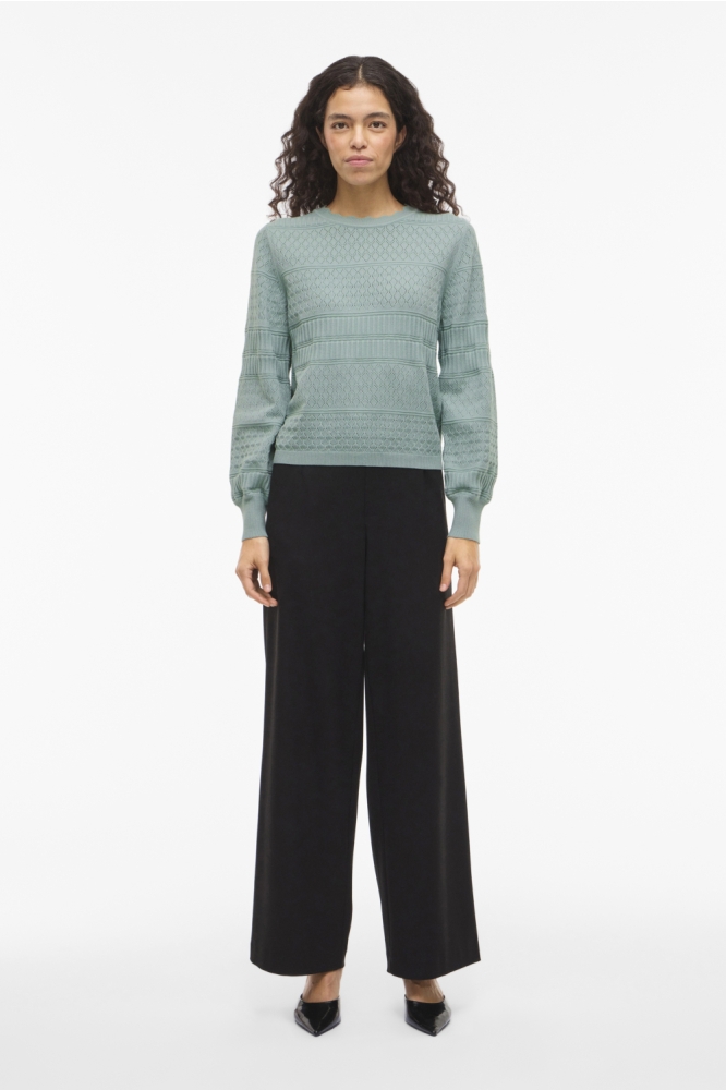 Vila groene dames trui | Model
