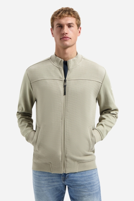 NO-EXCESS taupe heren vest | Model vooraanzicht