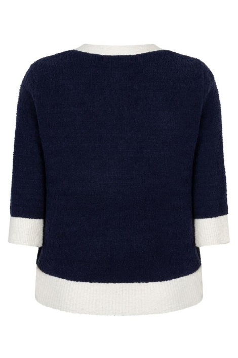 Red Button blauwe dames vest | Achteraanzicht