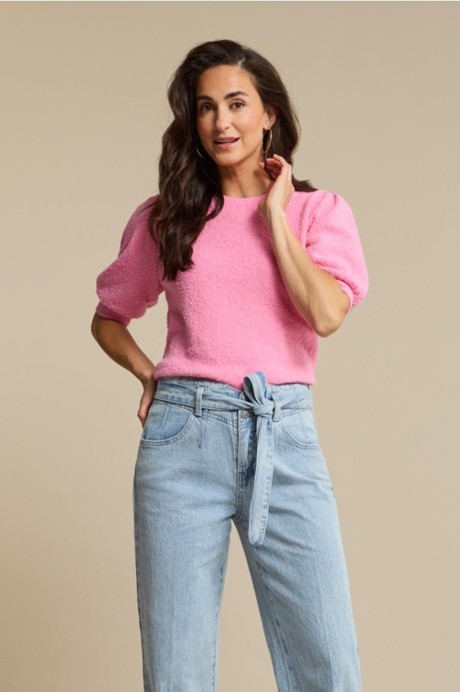 Red Button roze dames trui | Model vooraanzicht