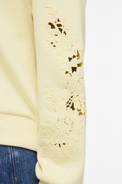 Vila gele dames sweater | Close up