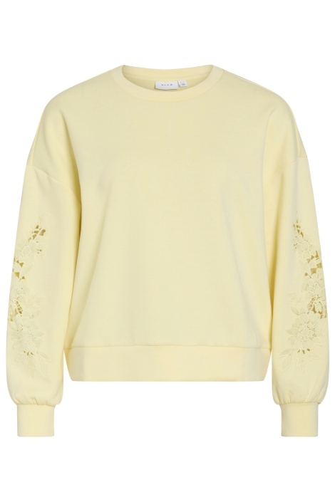 Vila gele dames sweater | Vooraanzicht