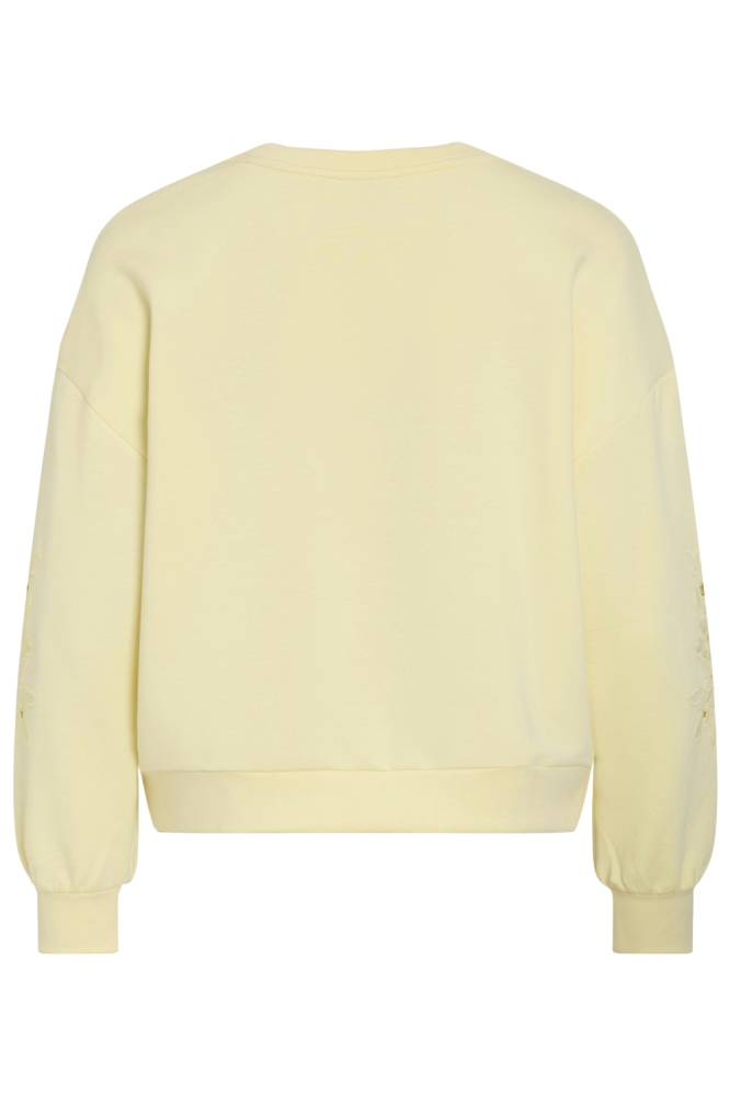 Vila gele dames sweater | Achteraanzicht