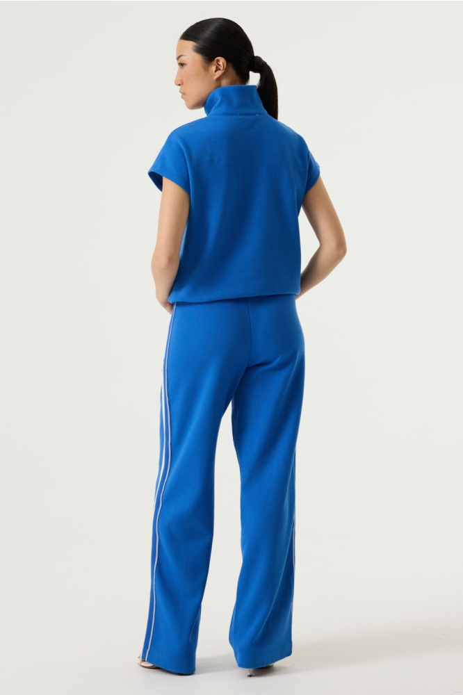 Garcia blauwe dames sweater | Model achteraanzicht