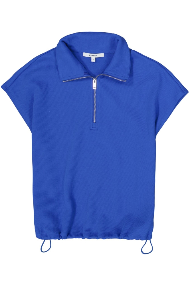 Garcia blauwe dames sweater | Vooraanzicht