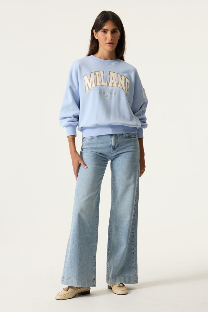 Garcia blauwe dames sweater | Model