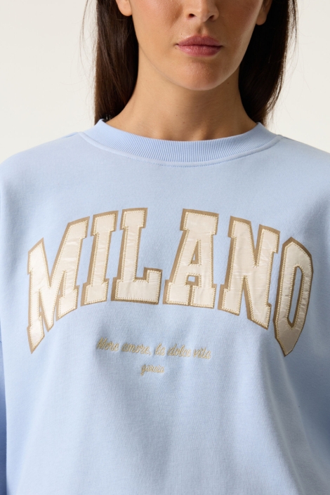 Garcia blauwe dames sweater | Close up