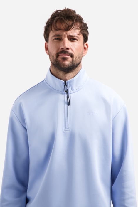 NO-EXCESS blauwe heren sweater | Close up