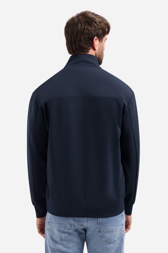 NO-EXCESS blauwe heren sweater | Model achteraanzicht