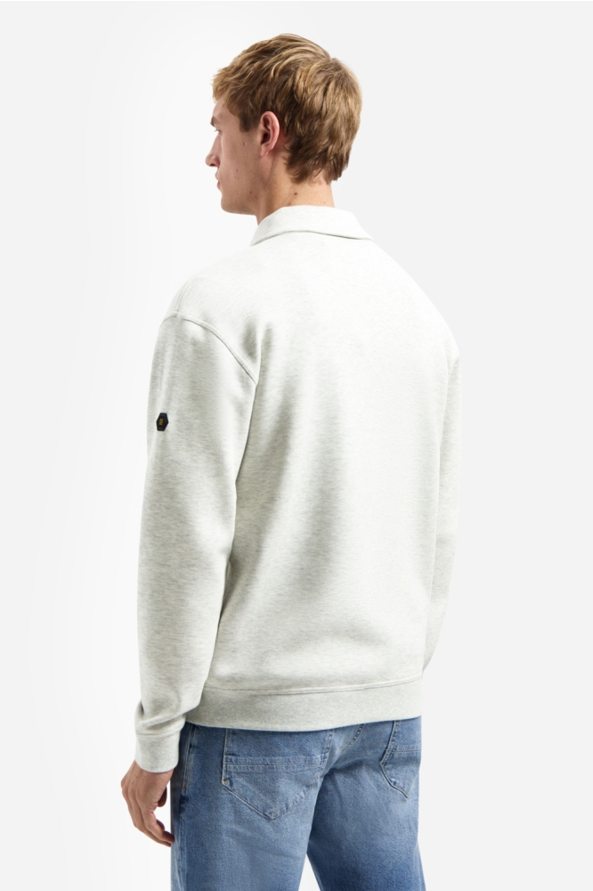 NO-EXCESS beige heren polo | Model achteraanzicht