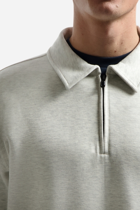 NO-EXCESS beige heren polo | Close up