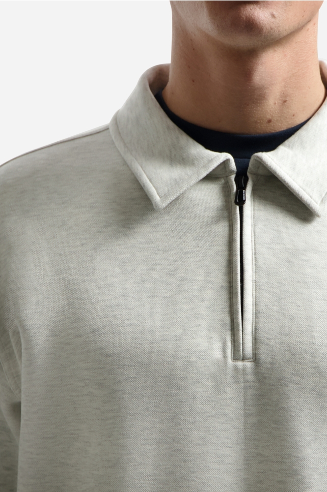 NO-EXCESS beige heren polo | Close up