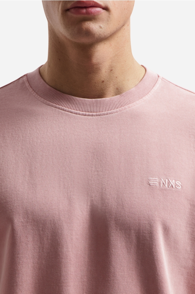 NO-EXCESS roze heren sweater | Kleurstaal