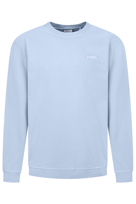 NO-EXCESS blauwe heren sweater | Vooraanzicht