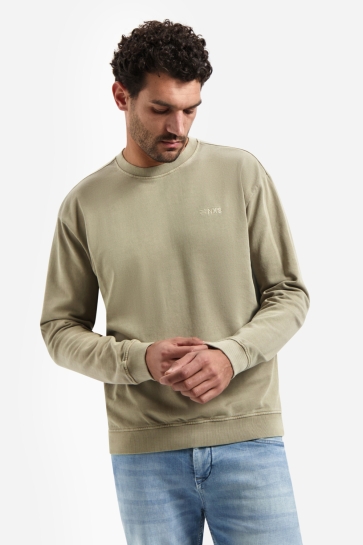 NO-EXCESS sweater GARMENT DYED SWEATER 31110116 044 TAUPE