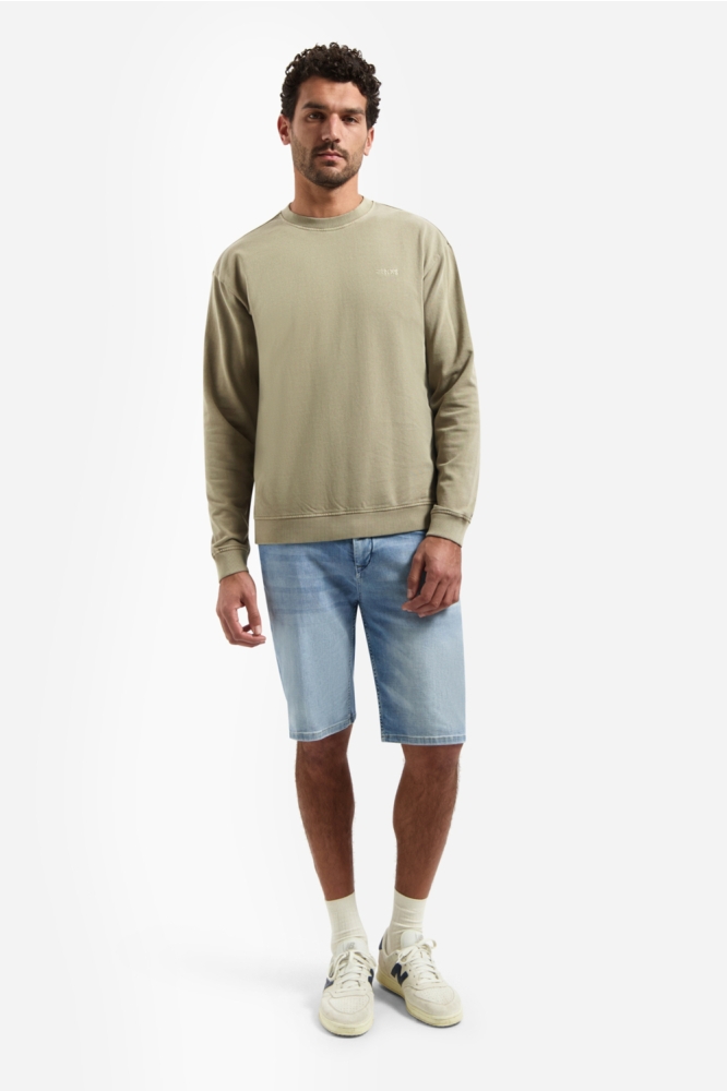 NO-EXCESS taupe heren sweater | Model