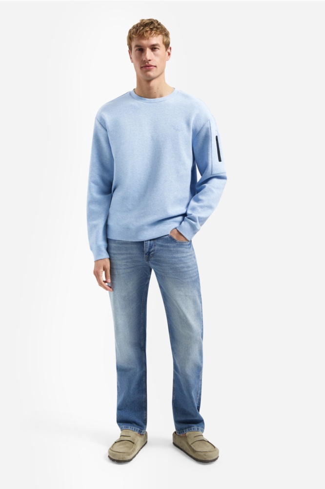 NO-EXCESS blauwe heren sweater | Model