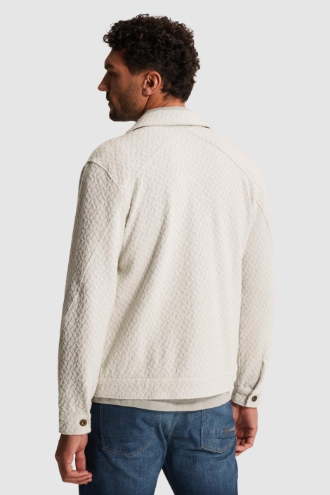 Cast Iron beige heren jas | Model achteraanzicht