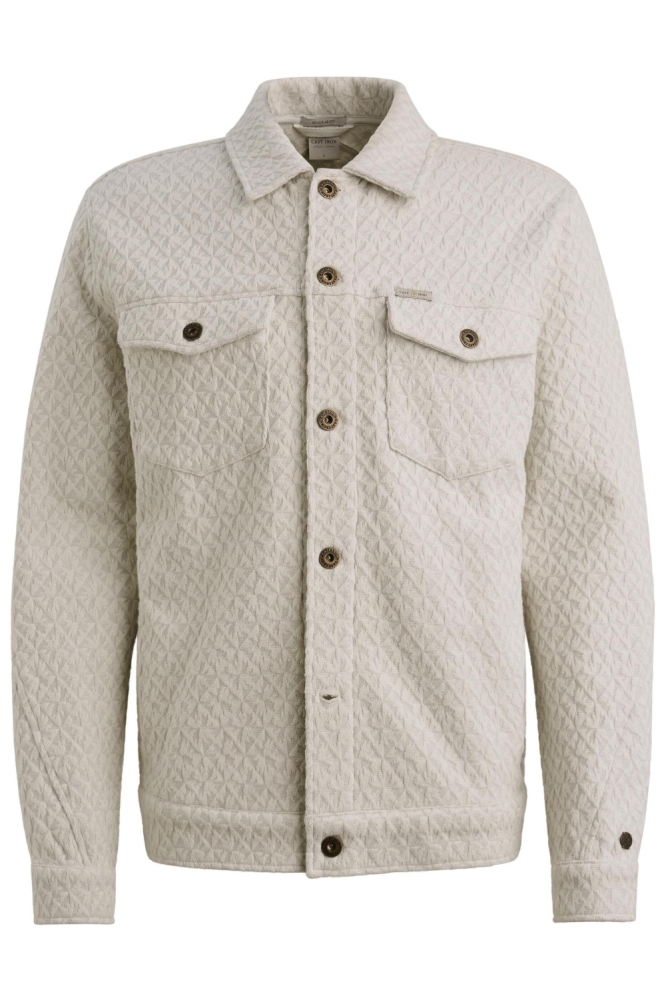 Cast Iron beige heren jas | Vooraanzicht