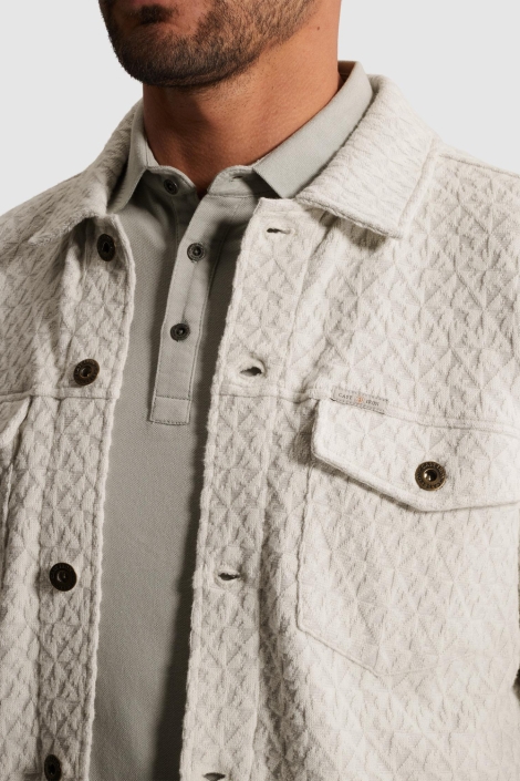 Cast Iron beige heren jas | Close up