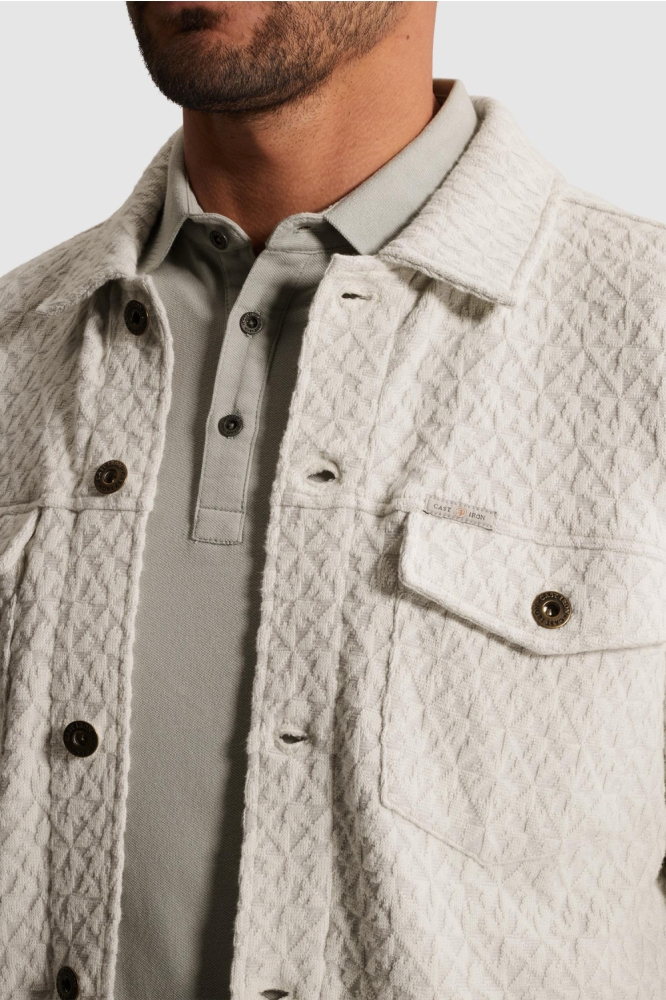 Cast Iron beige heren jas | Close up