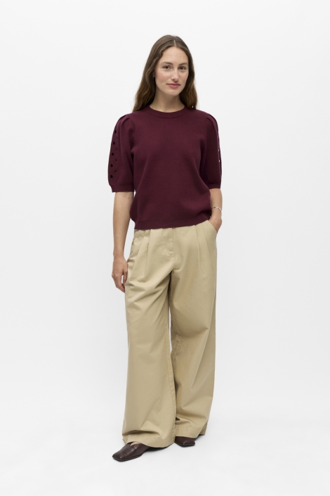 Object bordeaux dames trui | Model
