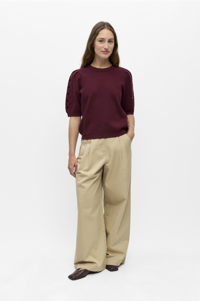 Object bordeaux dames trui | Model