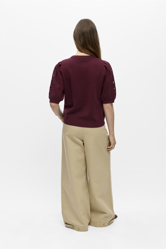 Object bordeaux dames trui | Model