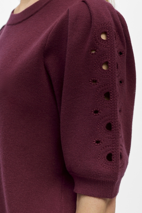 Object bordeaux dames trui | Close up