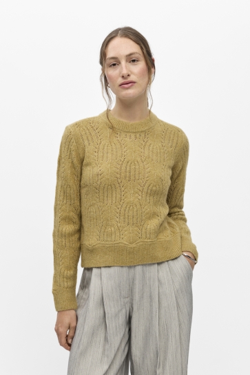 Object objarona l/s re knit pullover 146 Groen