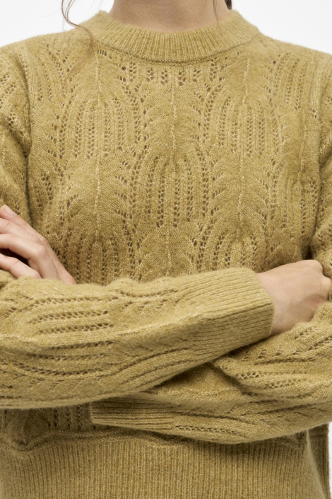 Object groene dames trui | Close up