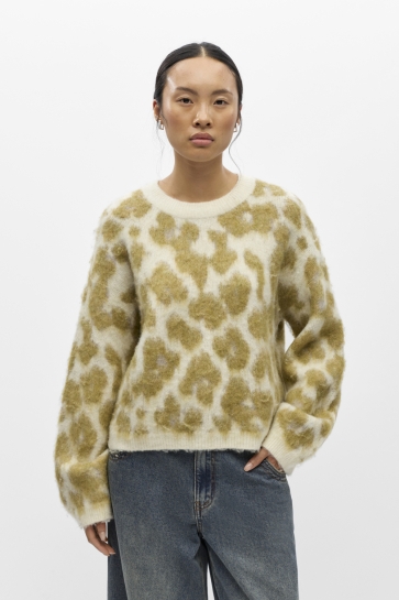 Object Trui OBJPIPSY L/S RE KNIT PULLOVER 146 23049734 Birch/Fennel see