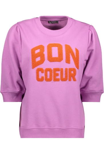 Geisha sweater SWEATER MET TEKST 62029 41 LILAC/ORANGE