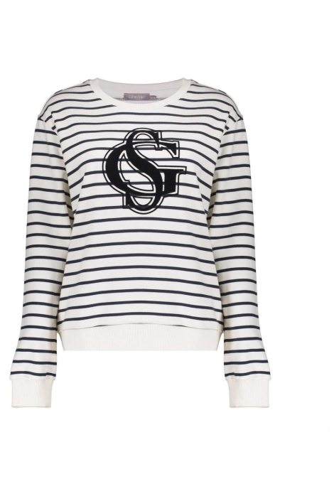 Geisha blauwe dames sweater | Vooraanzicht