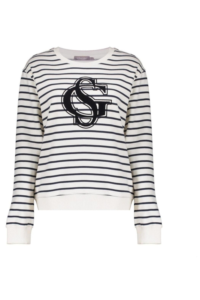 Geisha blauwe dames sweater | Vooraanzicht