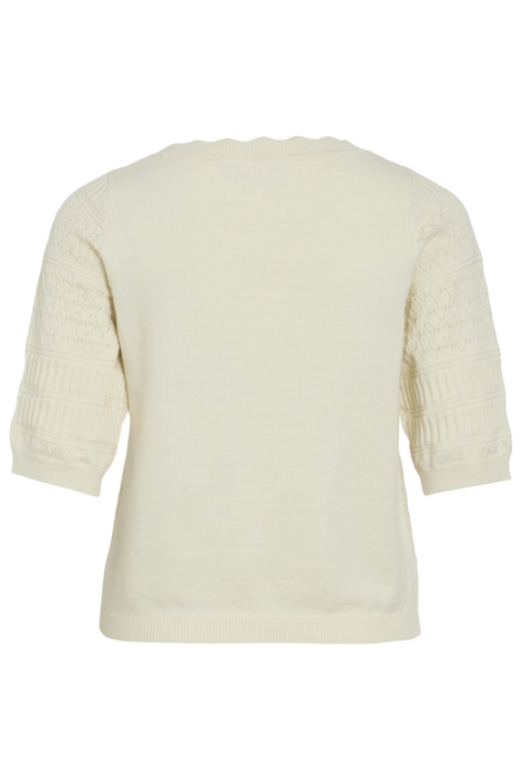 Vila beige dames t-shirt | Achteraanzicht