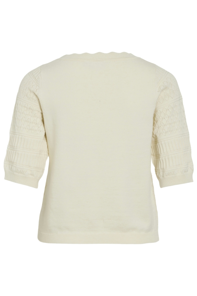 Vila beige dames t-shirt | Achteraanzicht