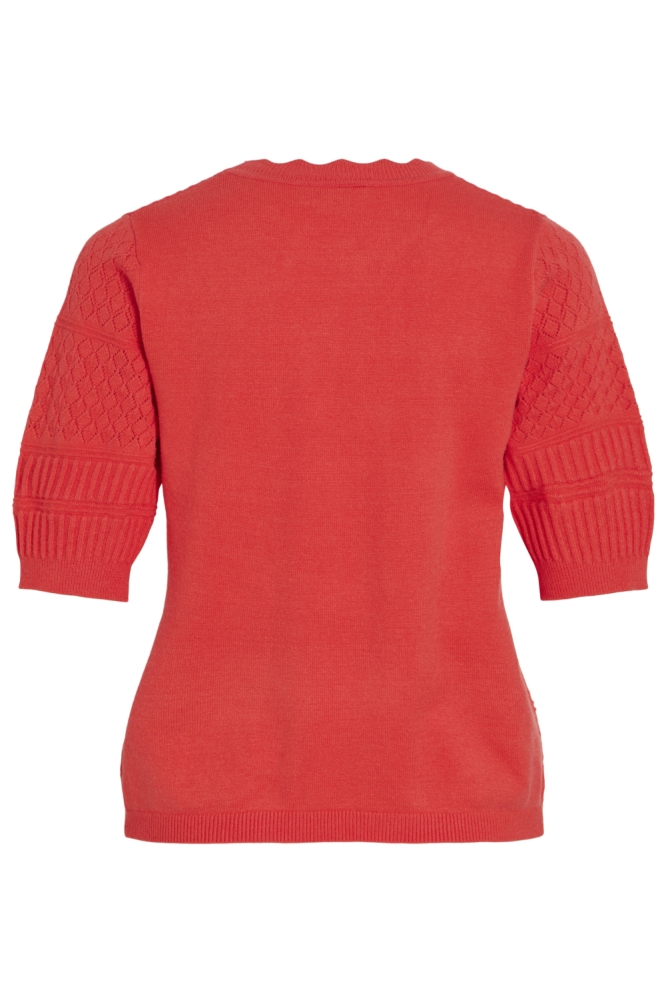 Vila rode dames trui | Achteraanzicht