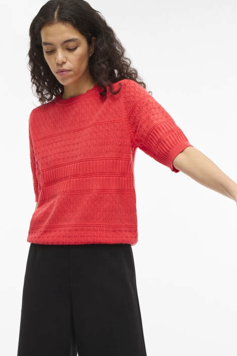 Vila rode dames trui | Close up