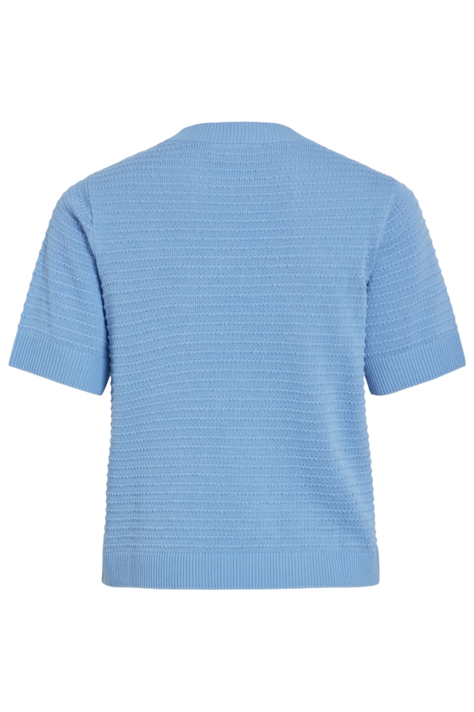 Vila blauwe dames trui | Achteraanzicht