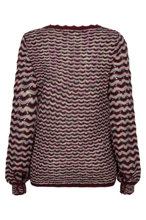 Red Button bordeaux dames trui | Achteraanzicht