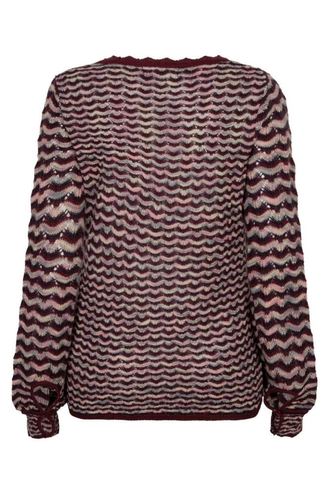 Red Button bordeaux dames trui | Achteraanzicht
